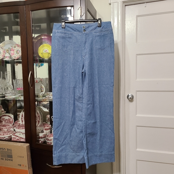 Anthro Pilcro High-Rise Wide-Leg Trouser Jeans 32 - Picture 5 of 16